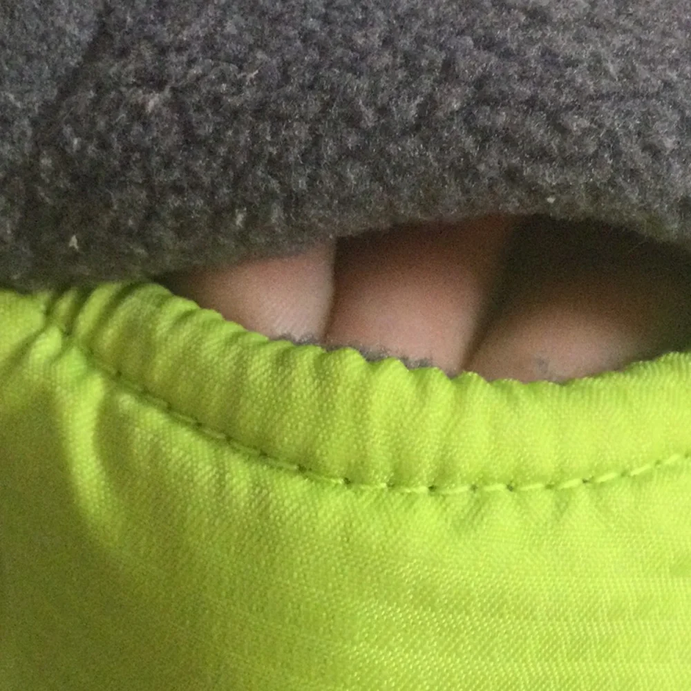 🌞 RC Pets jacket rain coat warm neon green velcro hole for leash for small dogs